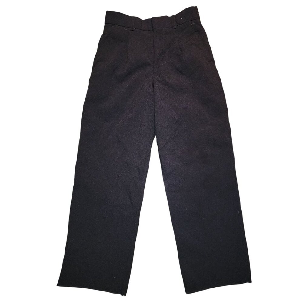 Boy's Alberto Celini Black Dress Slacks Pants Pleated Front 6 Polyester